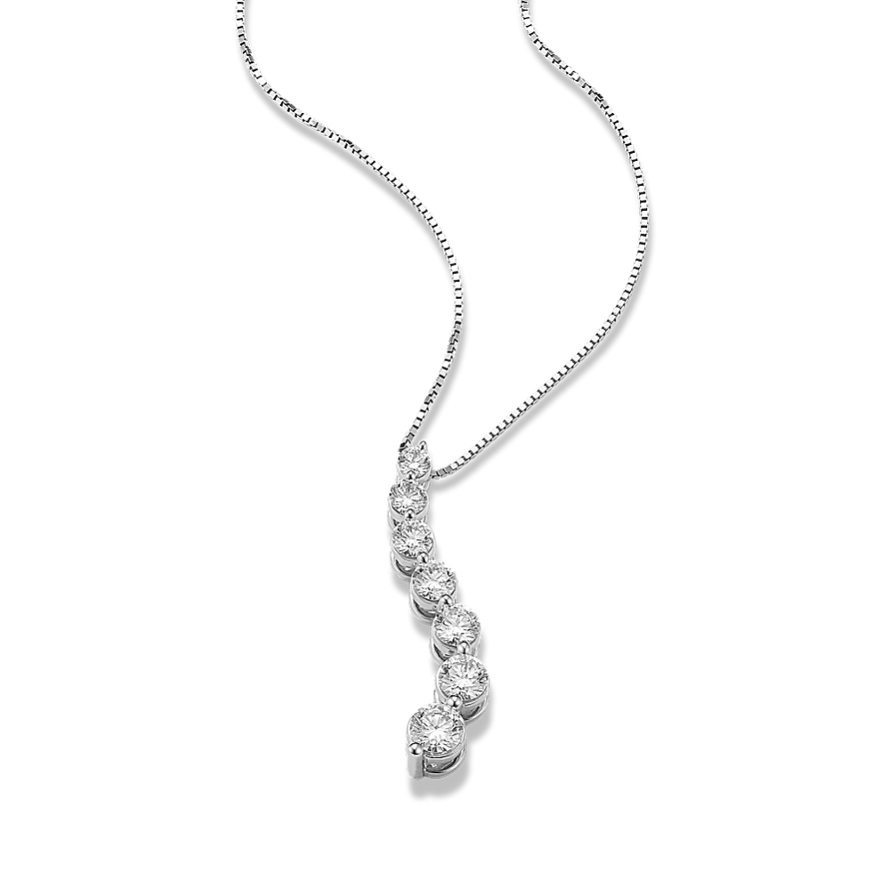 1 tcw Lab-Grown Diamond Journey Pendant