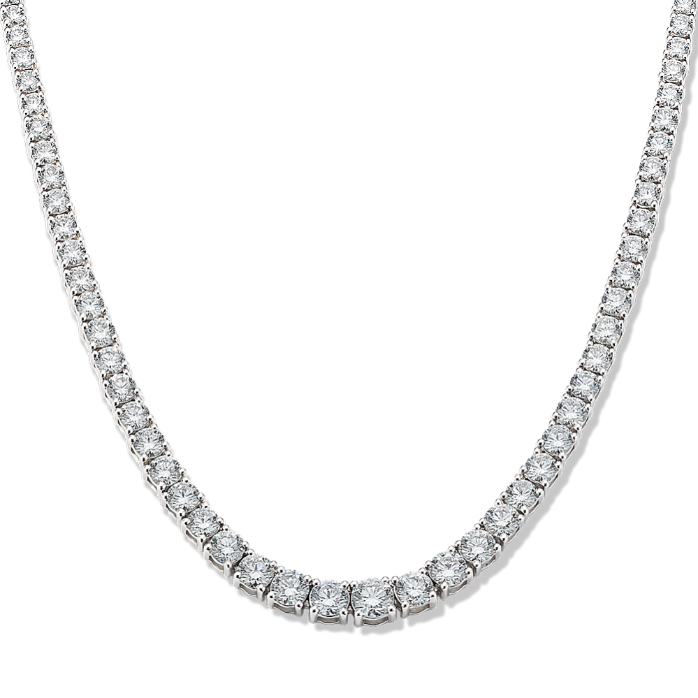 10 tcw Lab-Grown Diamond Tennis Necklace