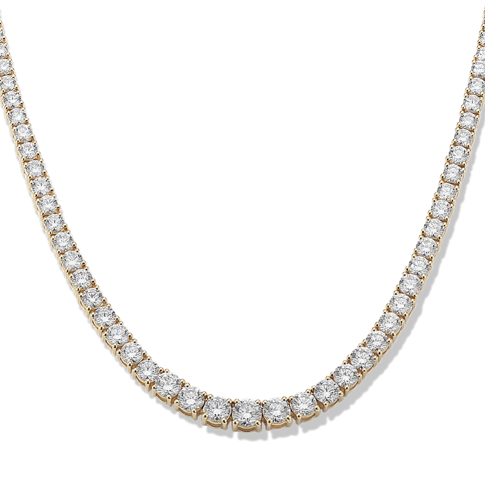 10 tcw Lab-Grown Diamond Tennis Necklace