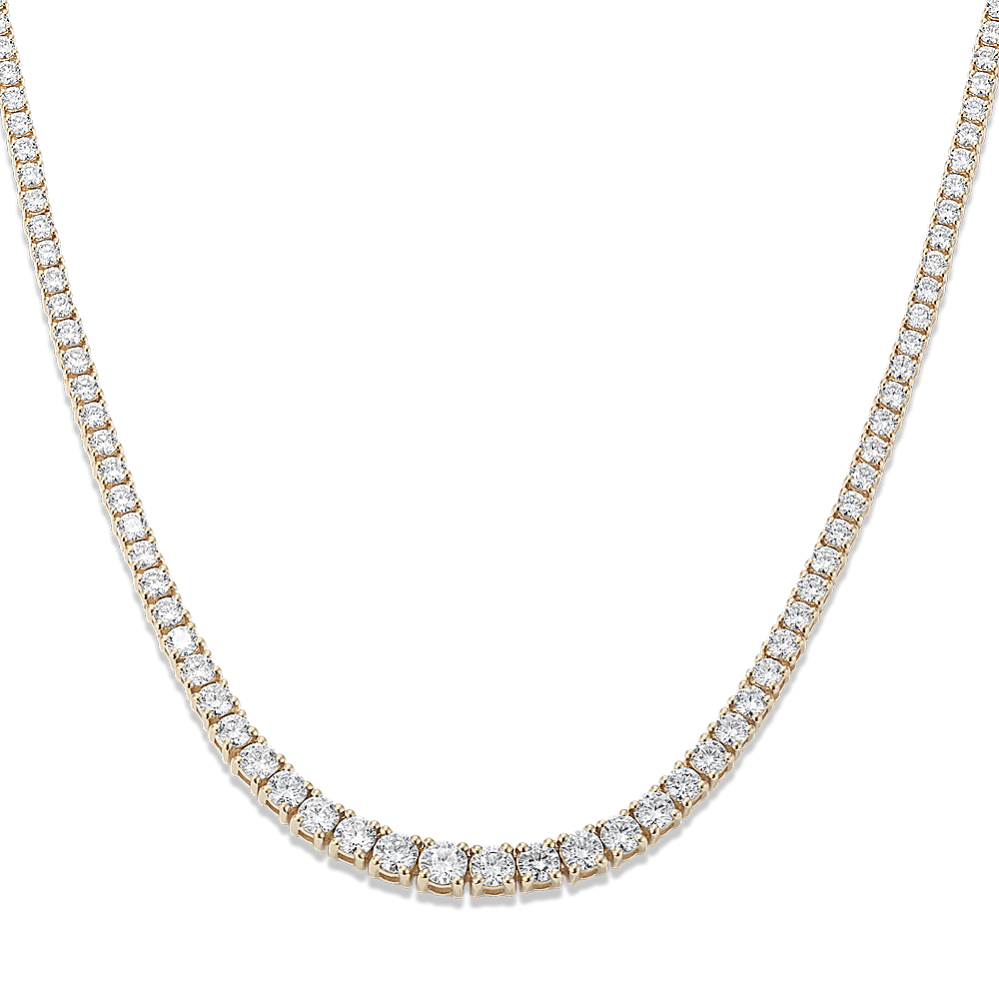Graduated 6 tcw Lab-Grown Diamond Tennis Necklace