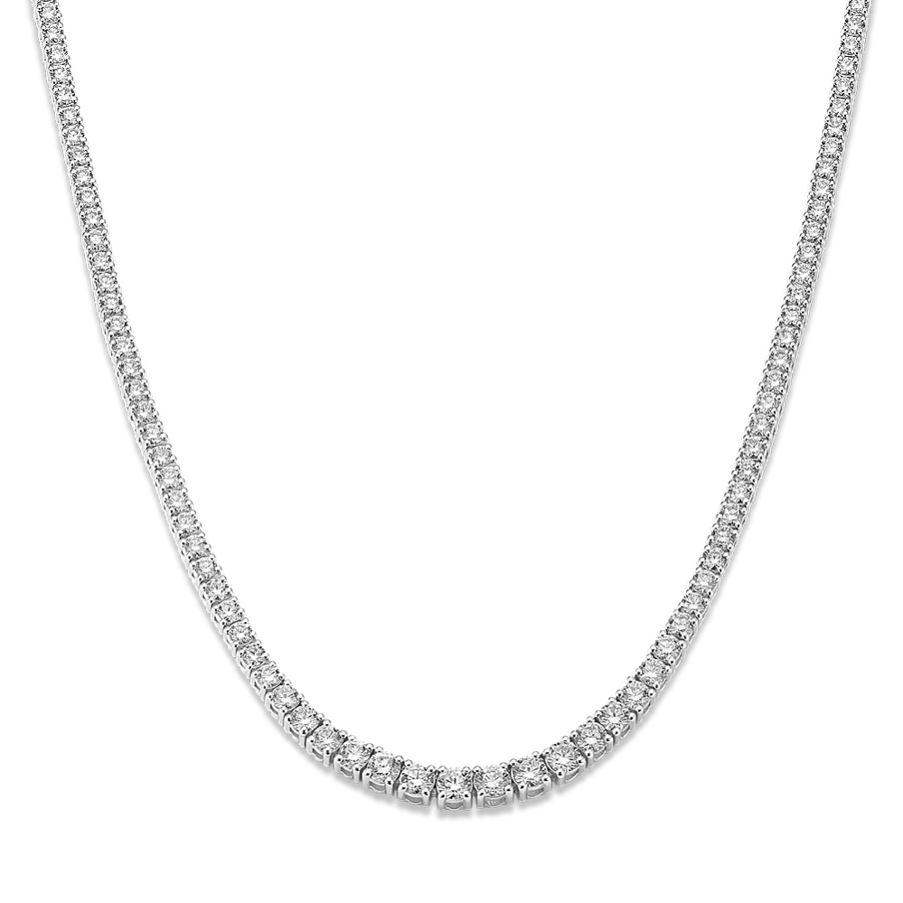 Graduated 8 tcw Lab-Grown Diamond Tennis Necklace