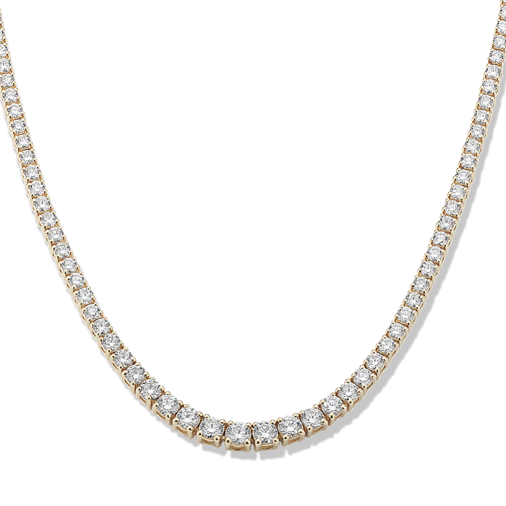 Graduated 8 tcw Lab-Grown Diamond Tennis Necklace