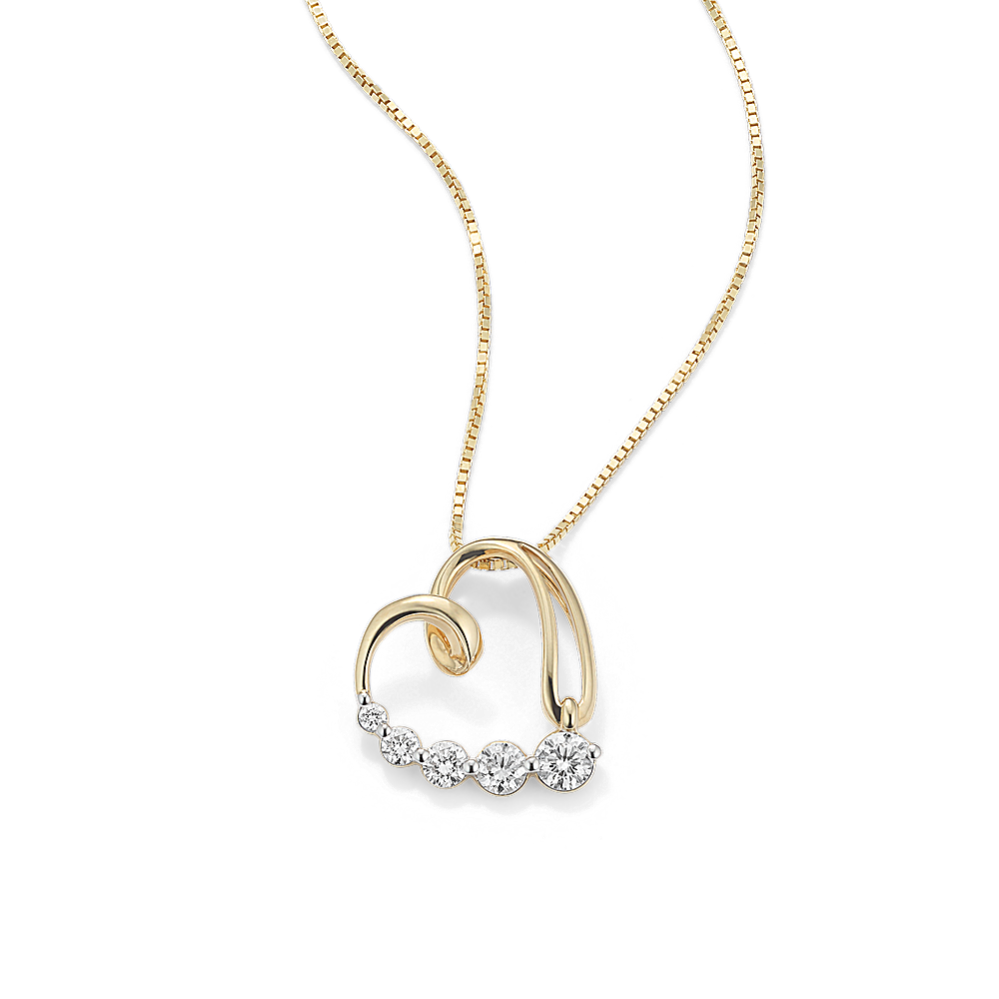 Lab-Grown Diamond Looped Heart Pendant | Shane Co.