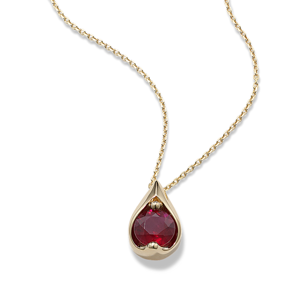Dewdrop Ruby Pendant