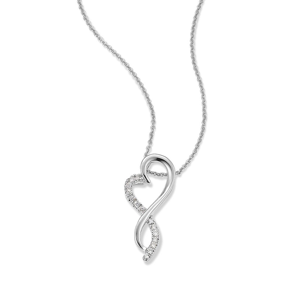 Forever Yours Infinity Heart Diamond Pendant