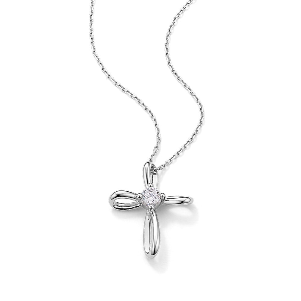 ペンダント Lab-Grown Diamond Infinity Twist Cross Pendant | Shane Co.