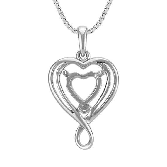 My Heart for Infinity Pendant for Heart-Shaped Gemstone (22