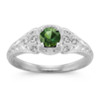 Mobile image of Vintage Green Sapphire and Diamond Ring