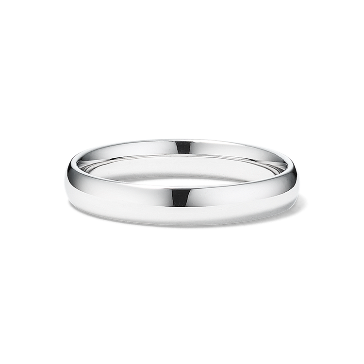 14k White Gold Comfort Fit Wedding Band (4mm)
