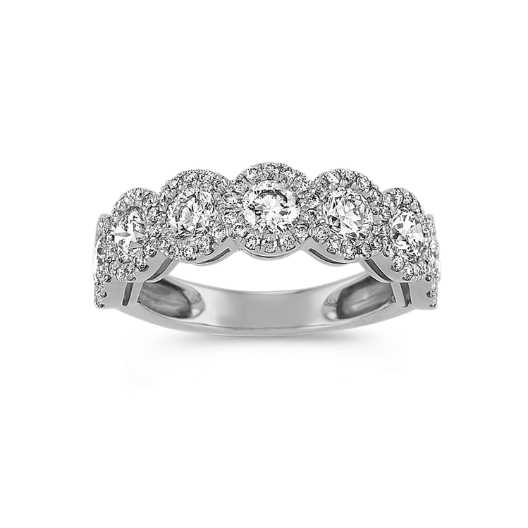 Chandelier Multi-Halo Diamond Band (Round)