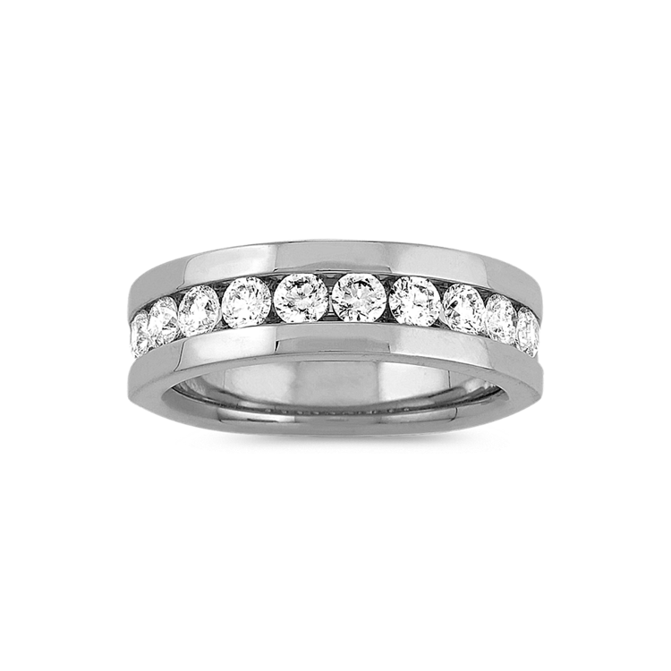 Channel-Set Natural Diamond Band in Platinum (7mm)