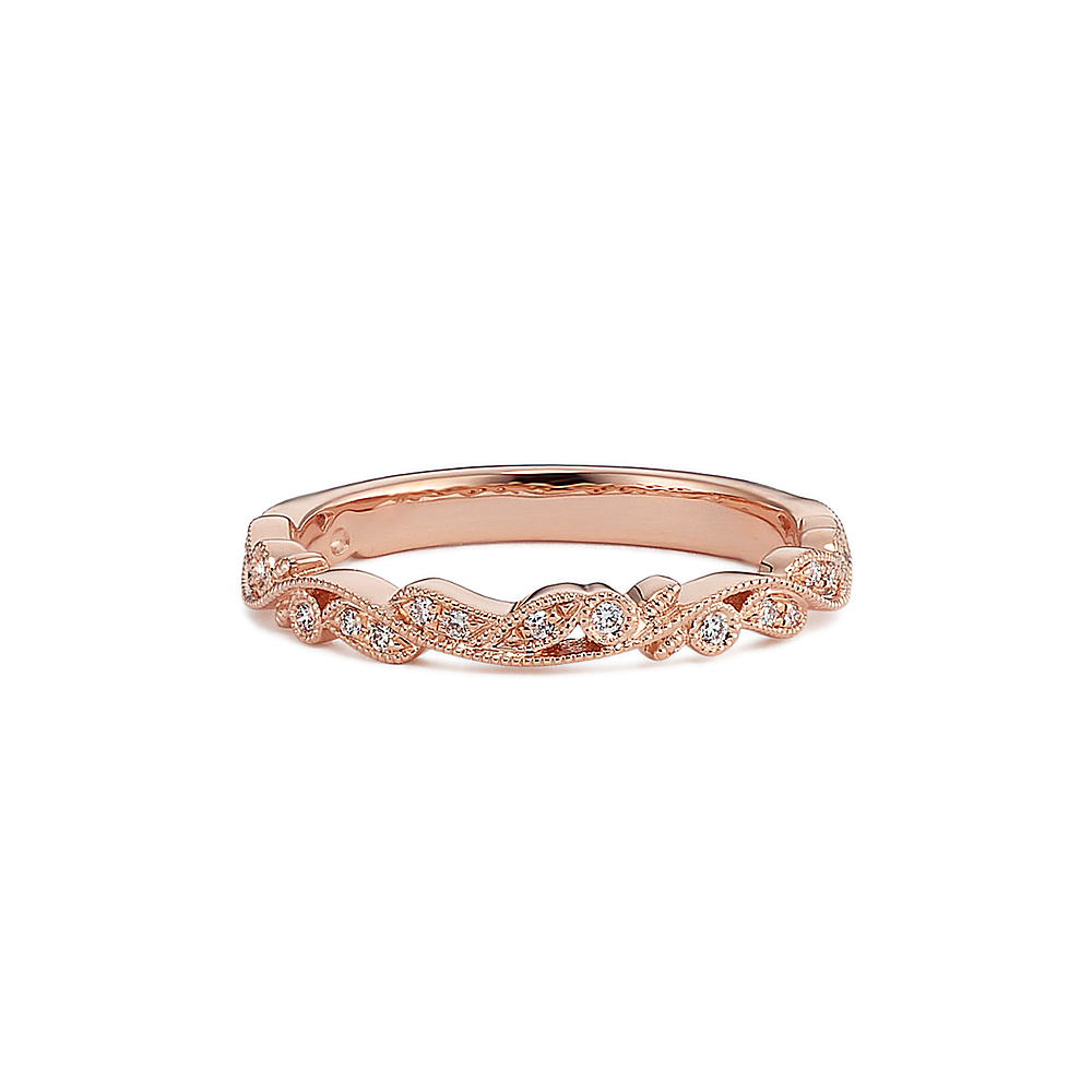 Vintage Diamond Engagement Ring In 14k Rose Gold Shane Co 1805