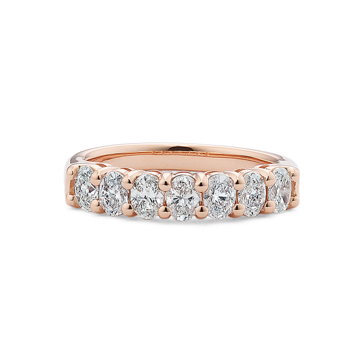 Chatoyer Natural Diamond Wedding Band in 14K Rose Gold