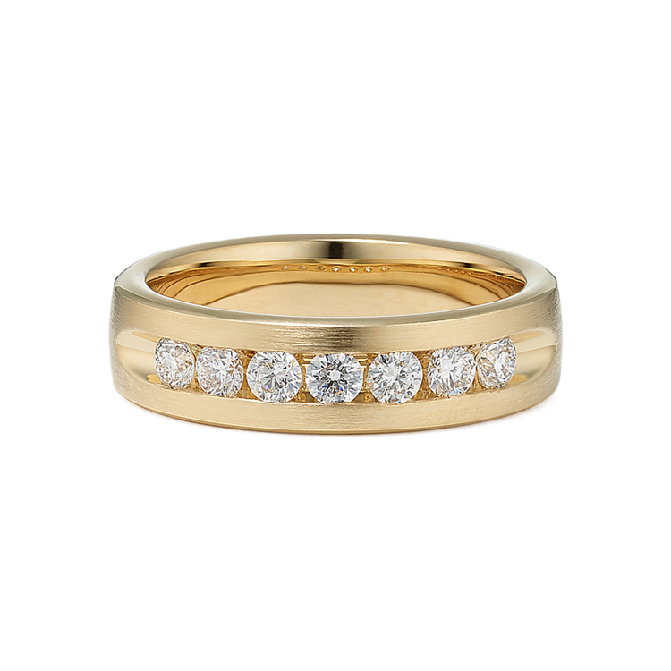 Arden Classic Channel-Set Round Natural Diamond 14k Yellow Gold Band (6.5mm)