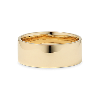 Classic Cigar Wedding Band in 14K Yellow Gold