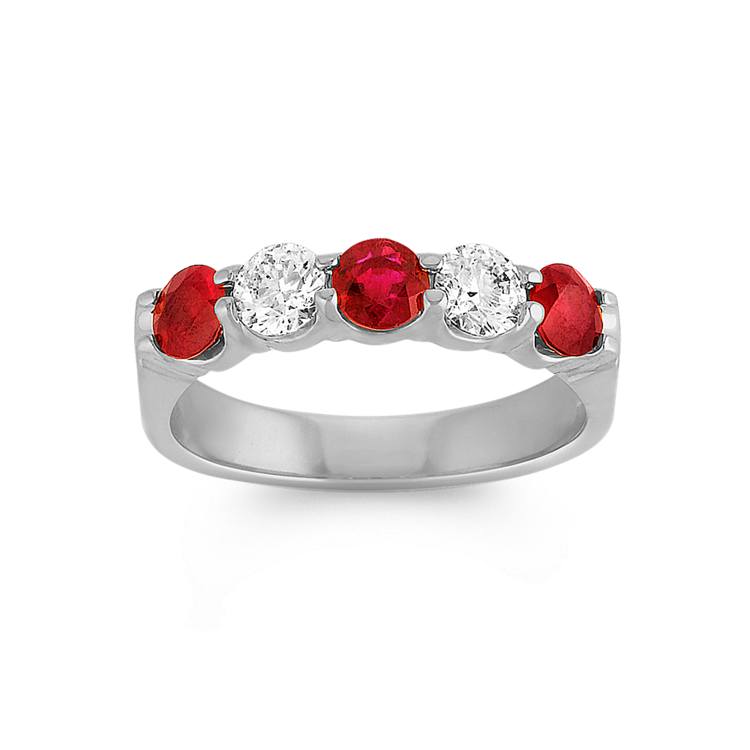 Lillith 1 1/3 ct. t.g.w. Natural Ruby and Natural Diamond Ring