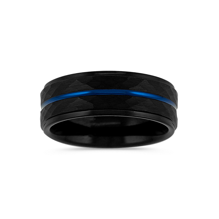 Cobalt Mens Band with Blue Finish (8mm)