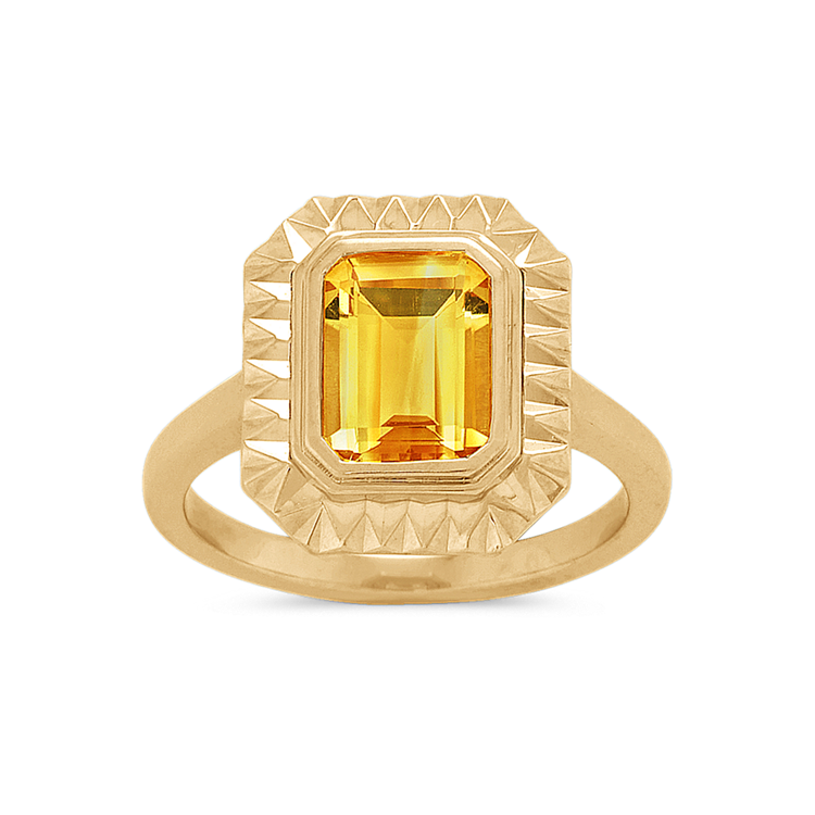 Curio Natural Citrine Ring in 14K Yellow Gold