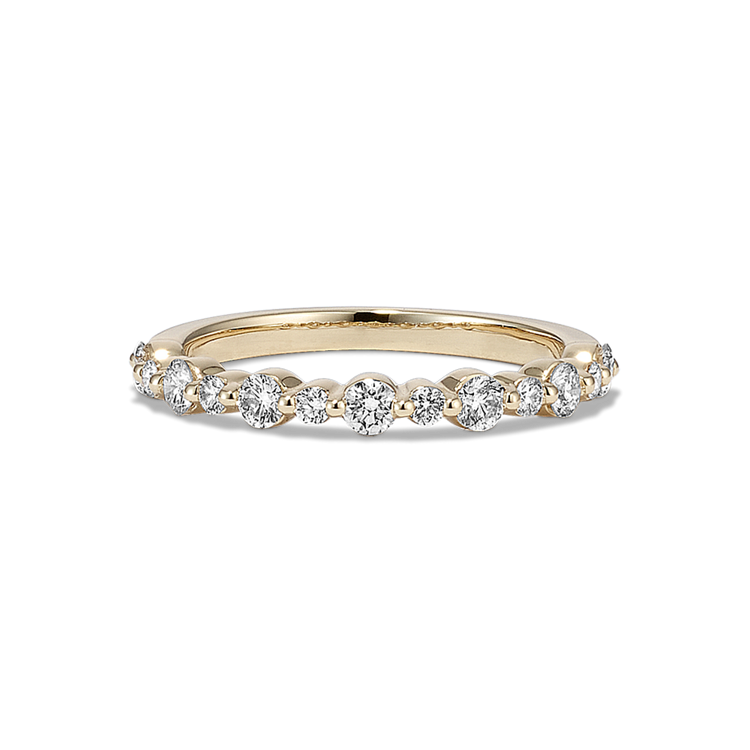 Delphine Pave-Set Natural Diamond Wedding Band in 14k Yellow Gold