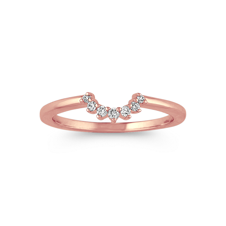 Rose gold diamond wedding on sale bands