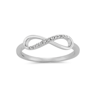 Sempre Diamond Infinity Ring in 14K Yellow Gold | Shane Co.