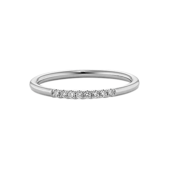 Zoe Stackable Natural Diamond Ring in 14k White Gold