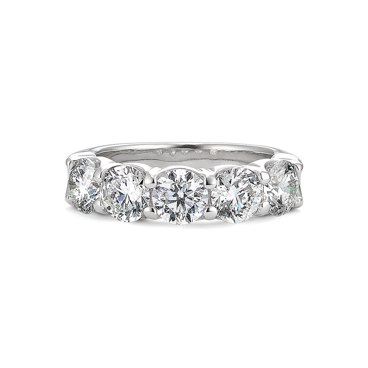 Camilla Five-Stone Natural Diamond Ring in 14k White Gold