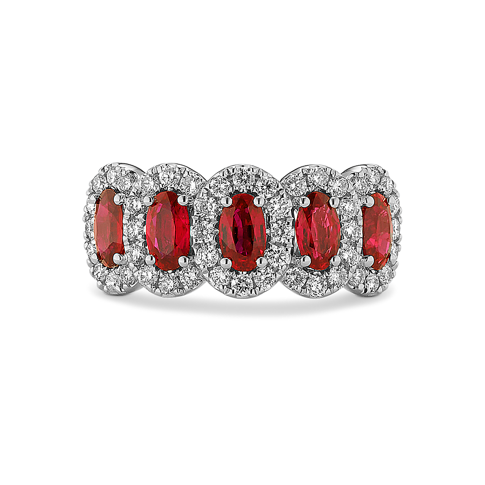 Five-Stone Ruby & Diamond Ring