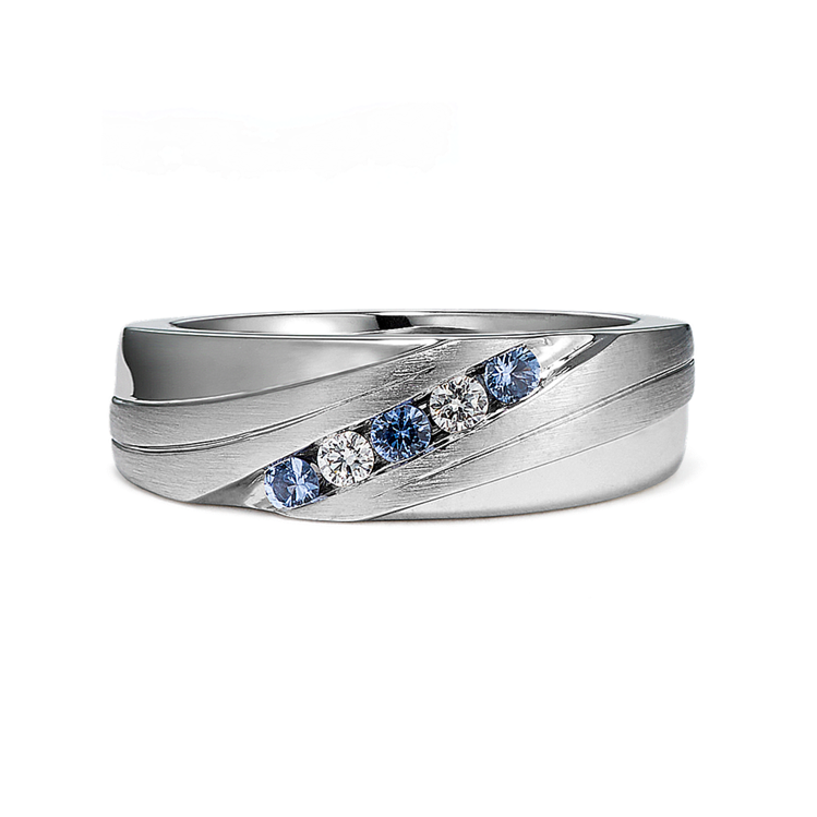 slim fit dress slacks 14K White Solid Gold Mens Diamond Wedding Ring Band 1 Ctw – Avianne Jewelers