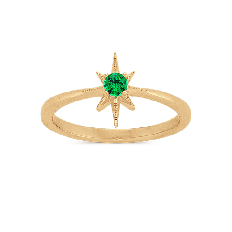 Pick-Your-Gemstone Star Ring in 14K Yellow Gold