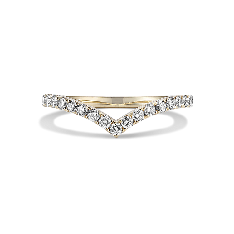 Piper Natural Diamond Wedding Band in 14k Yellow Gold