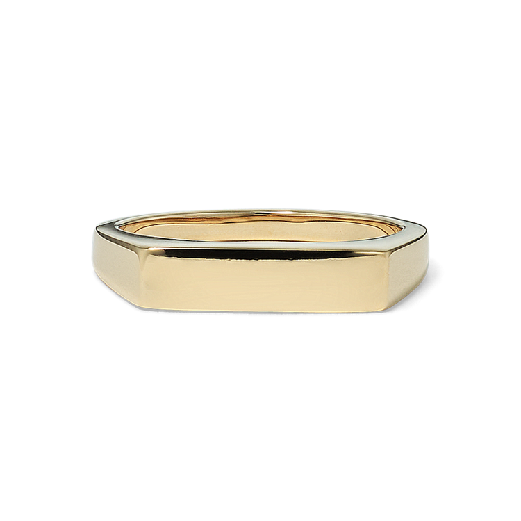 Plateau Ring in 14k Yellow Gold