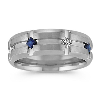 Men&#039;s Sapphire Wedding Bands at Shane Co. (Page 1)