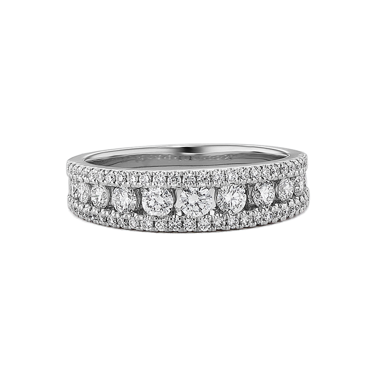 Scala Natural Diamond Channel-Set Classic Wedding Band in Platinum