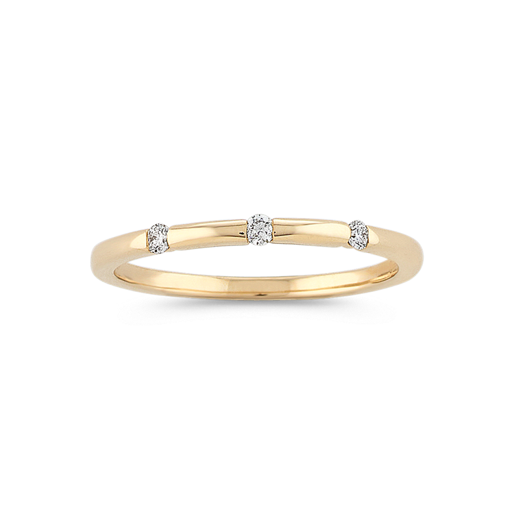 Bianca Stackable Natural Diamond Ring in 14K Yellow Gold