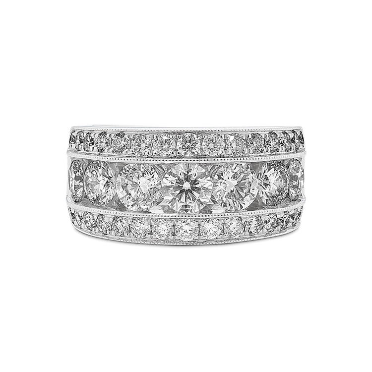 Tess Vintage Natural Diamond Ring in 14K White Gold