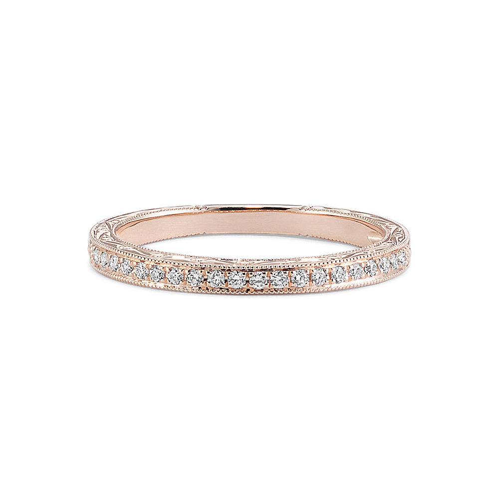 Vintage Diamond Engagement Ring in 14k Rose Gold Shane Co.