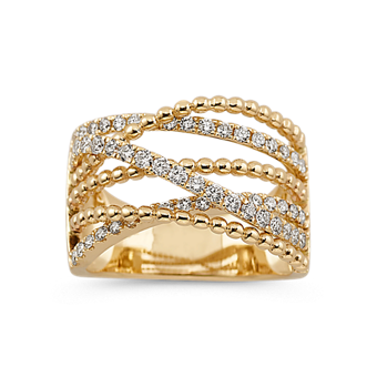 Xyla Crossover Diamond Ring | Shane Co.