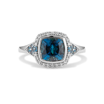 Rhiannon Blue Topaz Diamond Ring Shane