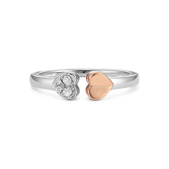 Heart-To-Heart Diamond Open Ring | Shane Co.