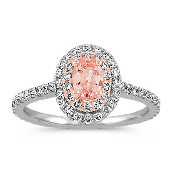 oval peach sapphire