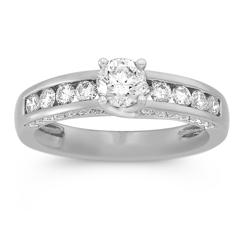 1/2 ct. Round Center Diamond, Engagement Ring