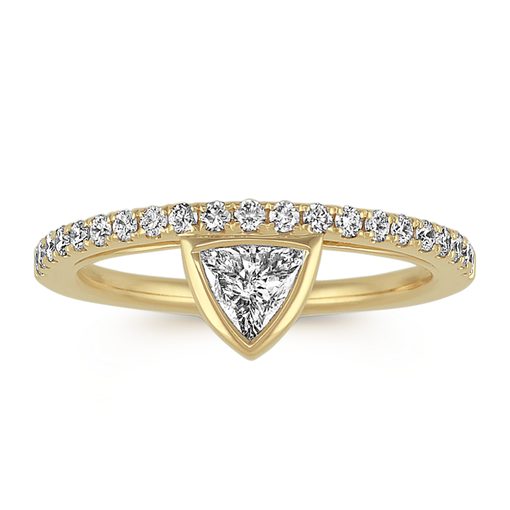 1/4 ct. Trillion Cut Center Diamond, Engagement Ring