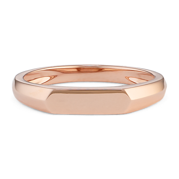 14K Rose Gold Stackable Signet Ring