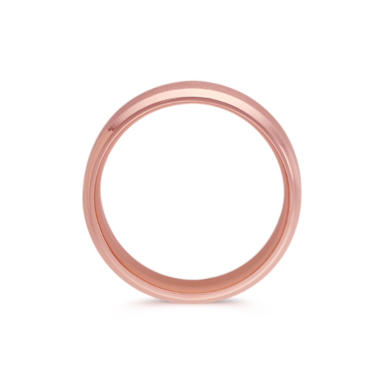 14k Rose Gold Classic Comfort Fit Band with Brushed Finish (7mm)