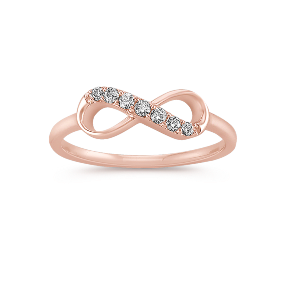 14k Rose Gold Diamond Infinity Ring