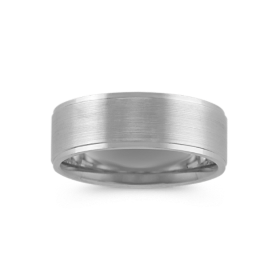 Satin 14K White Gold Band (7.5mm)