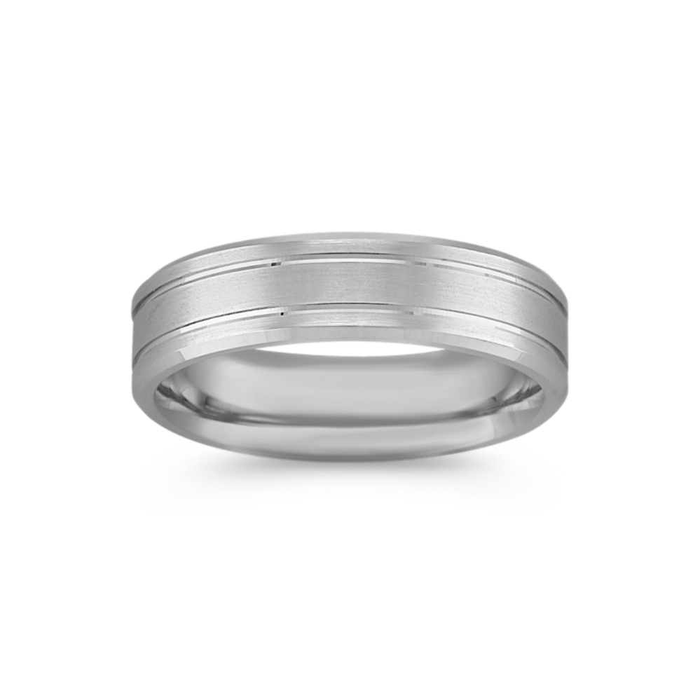 Elijah 14K White Gold Band (6mm)