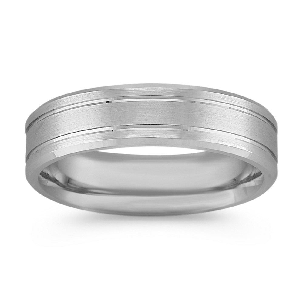 Elijah 14K White Gold Band (6mm)
