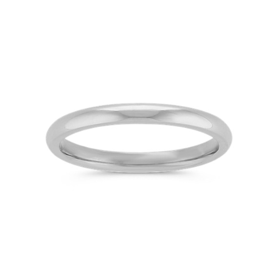 14k White Gold Comfort Fit Wedding Band (2mm)